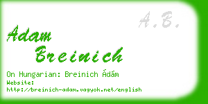adam breinich business card
